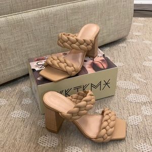 Womens Braided Heeled Sandals Size 6.5 **brand new**
